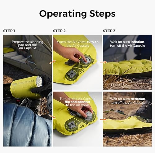 Miniatura 8 de FLEXTAILGEAR Colchoneta de dormir portátil con bomba de aire eléctrica, 9.4 R-Value Autoinflable, Colchón de aire ultraligero para camping,