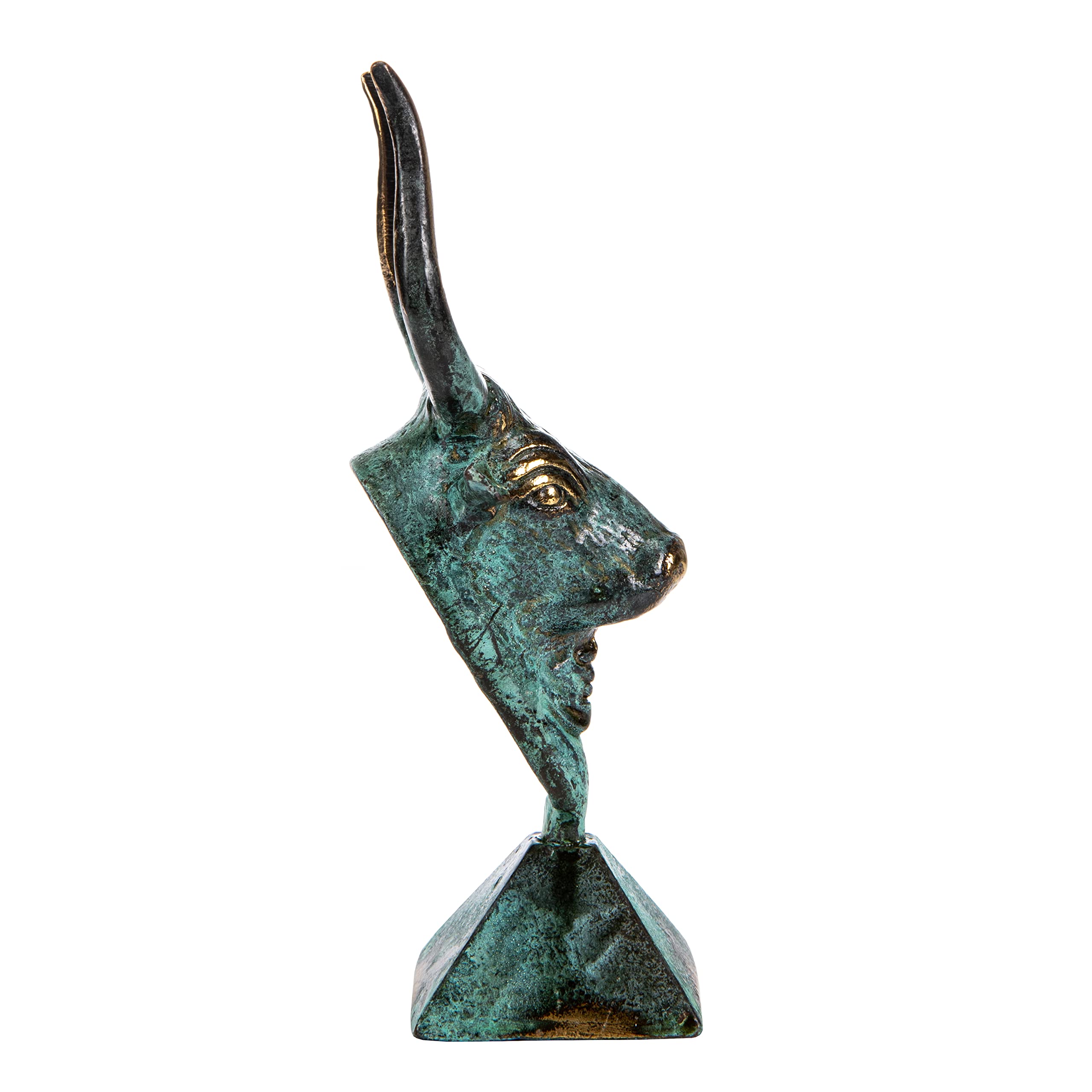 Minotaur Antigua Mitología Griega Cabeza Toro Estatua Bronce Figura 5.5 pulgadas