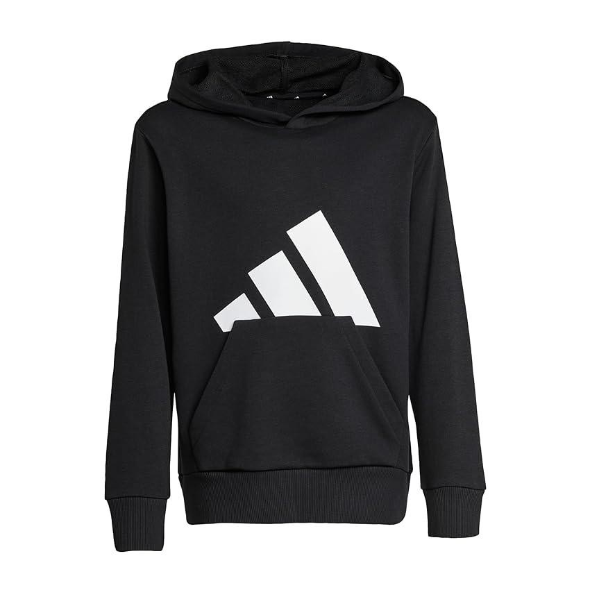 adidas Unisex - Bambini ESSENTIALS BIG LOGO HOODIE, Multicolore (Black/White), 11-12 anni