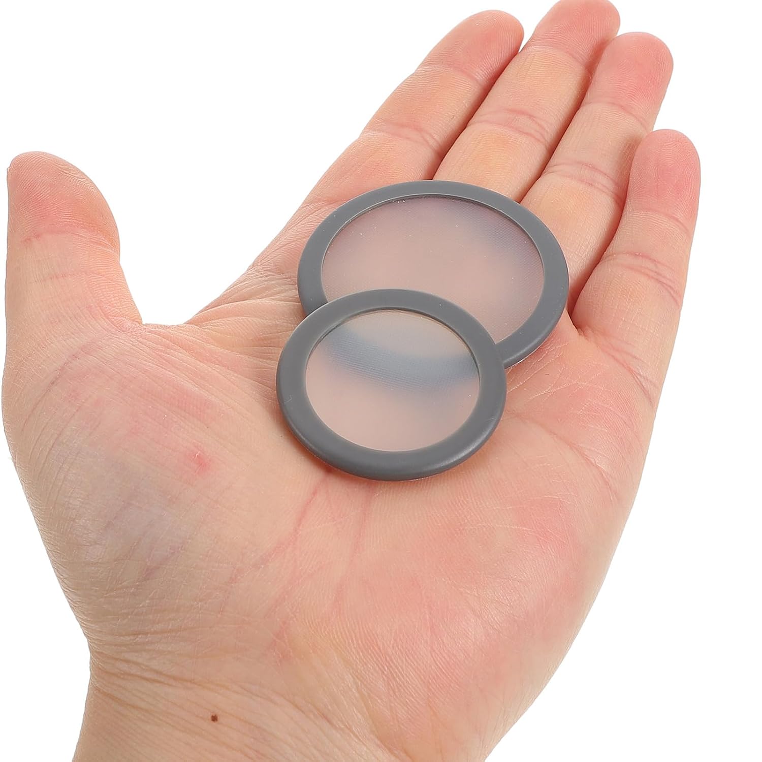 Ipetboom 2pcs Pediatric Adult Replacement Diaphragm Kit Floating Design for Enhanced Sound Clarity Grey Color Compatible Stethoscopes