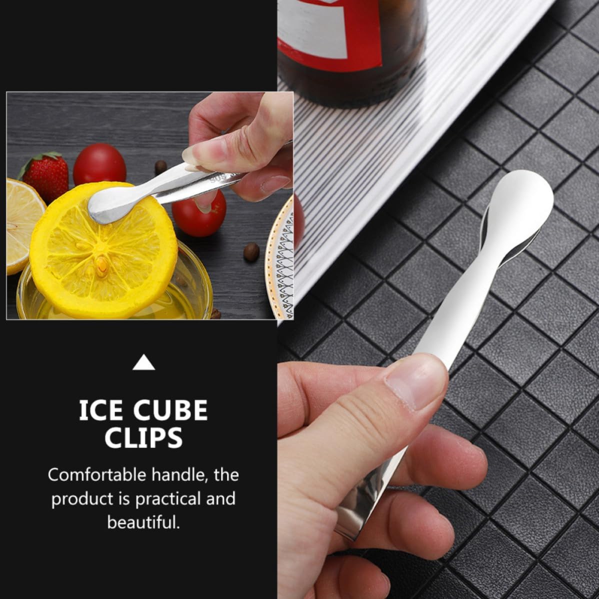 Stainless Steel Sugar Tongs 10 Pcs for Ice and Cubes
