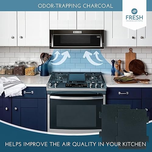 Miniatura 31 de Paquete de 2 filtros para campana de microondas de carbón activado – Filtros precortados de 10 x 7.21 pulgadas para campana de microondas – CTF