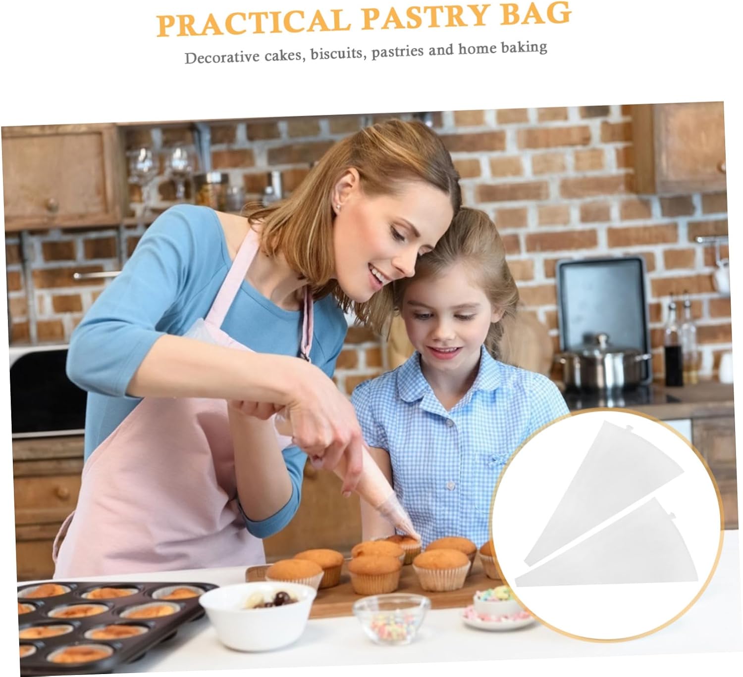 SOLUSTRE Diy Cake Decorating Accessories 2 Pack Cookie Piping Bags Reusable Pastry Bags for Baking