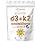 Micro Ingredients Vitamin D3 5,000 IU + K2 MK-7 100 mcg, 300 Softgels | Virgin Coconut Oil | 2-in-1 Bone, Immune & Heart Support | Easy to Swallow, Non-GMO
