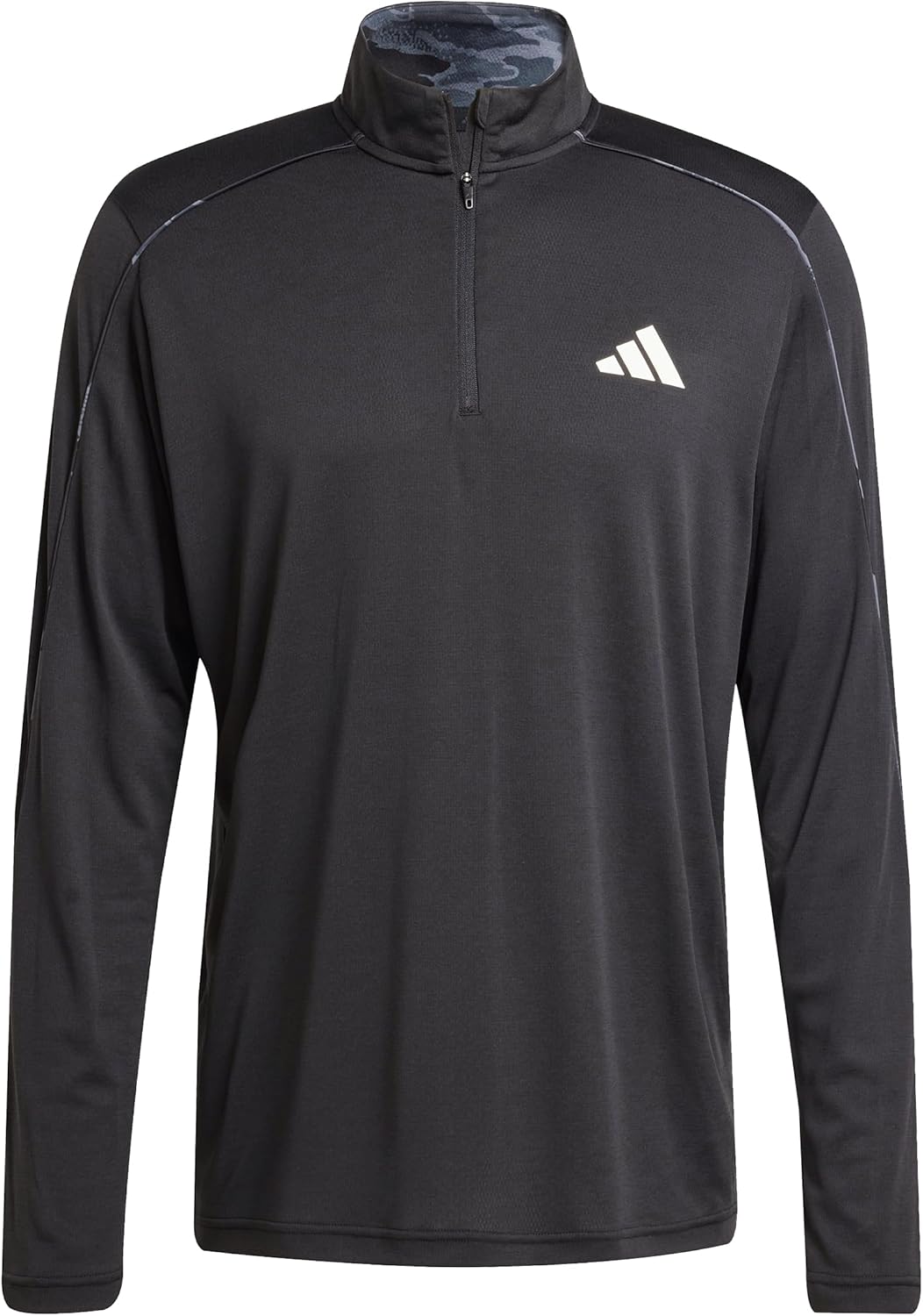 adidas Men's Train Essentials Camouflage Quarter-Zip Sweatshirt - Image 2