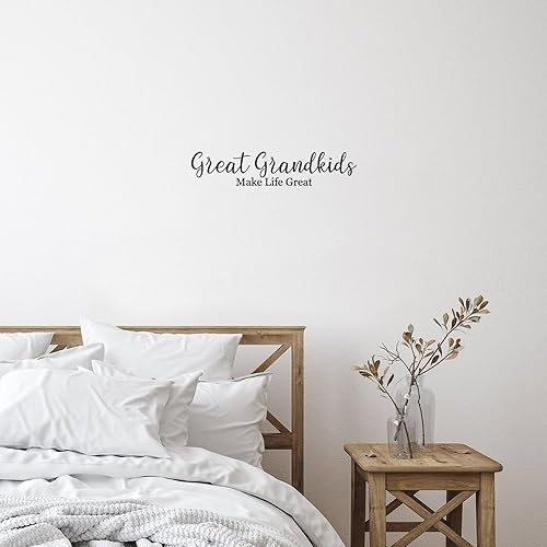 Miniatura 2 de Calcomanías de pared con texto en inglés "Great Grandkids Make Life Great", calcomanías inspiradoras de fe bíblica, calcomanías de vinilo para
