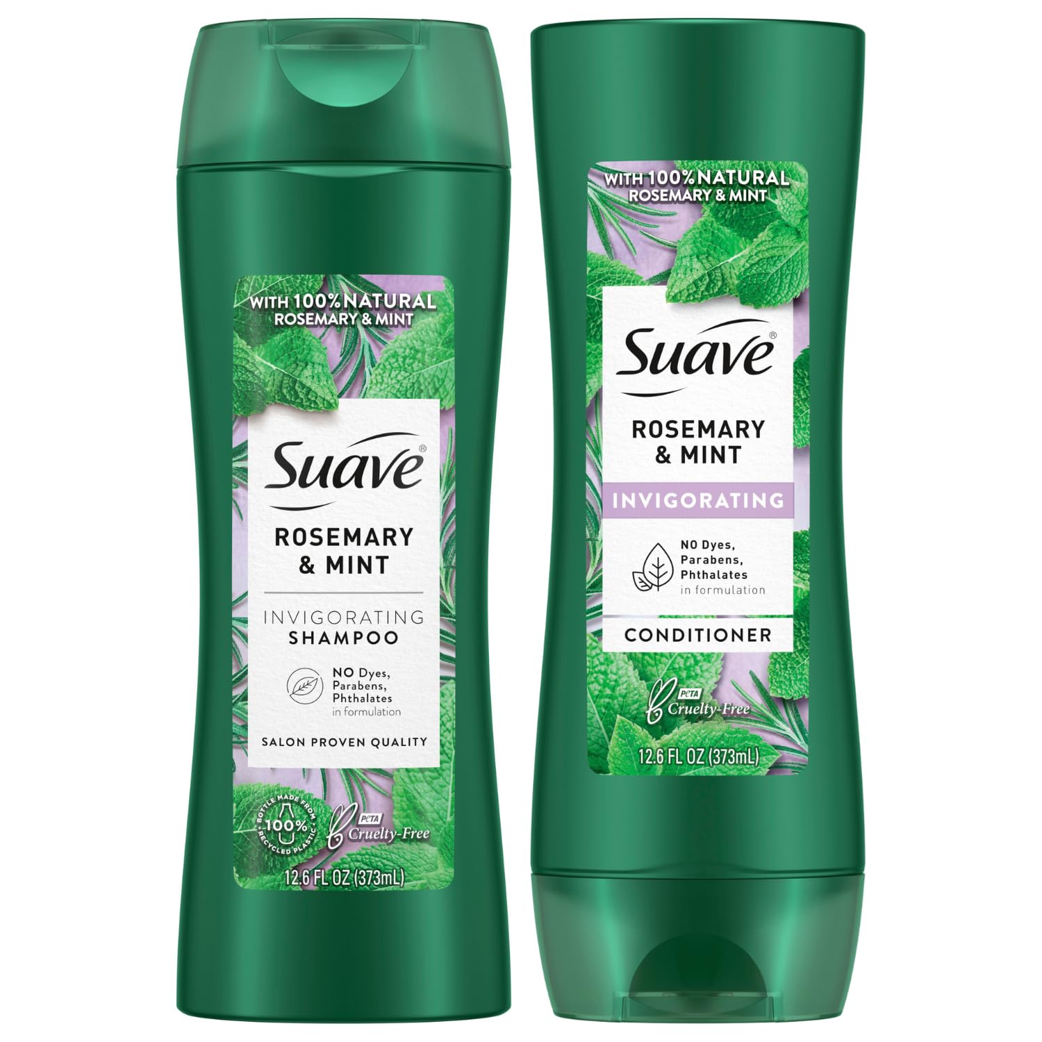 Shampoo and Conditioner Set, Rosemary & Mint - Invigorating Rosemary Mint Clarifying Shampoo & Conditioner, Hair Strengthening, Scented, 12.6 Oz Ea (2 Piece Set)