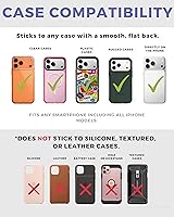 Vista 5 de LIFESTYLE DESIGNS The StickyWallet - Cartera de teléfono adhesiva de elastano premium para cualquier funda, diseño único de doble bolsillo + correa