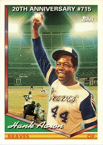 1994 Topps #715 Hank Aaron Baseball Card Atlanta Braves