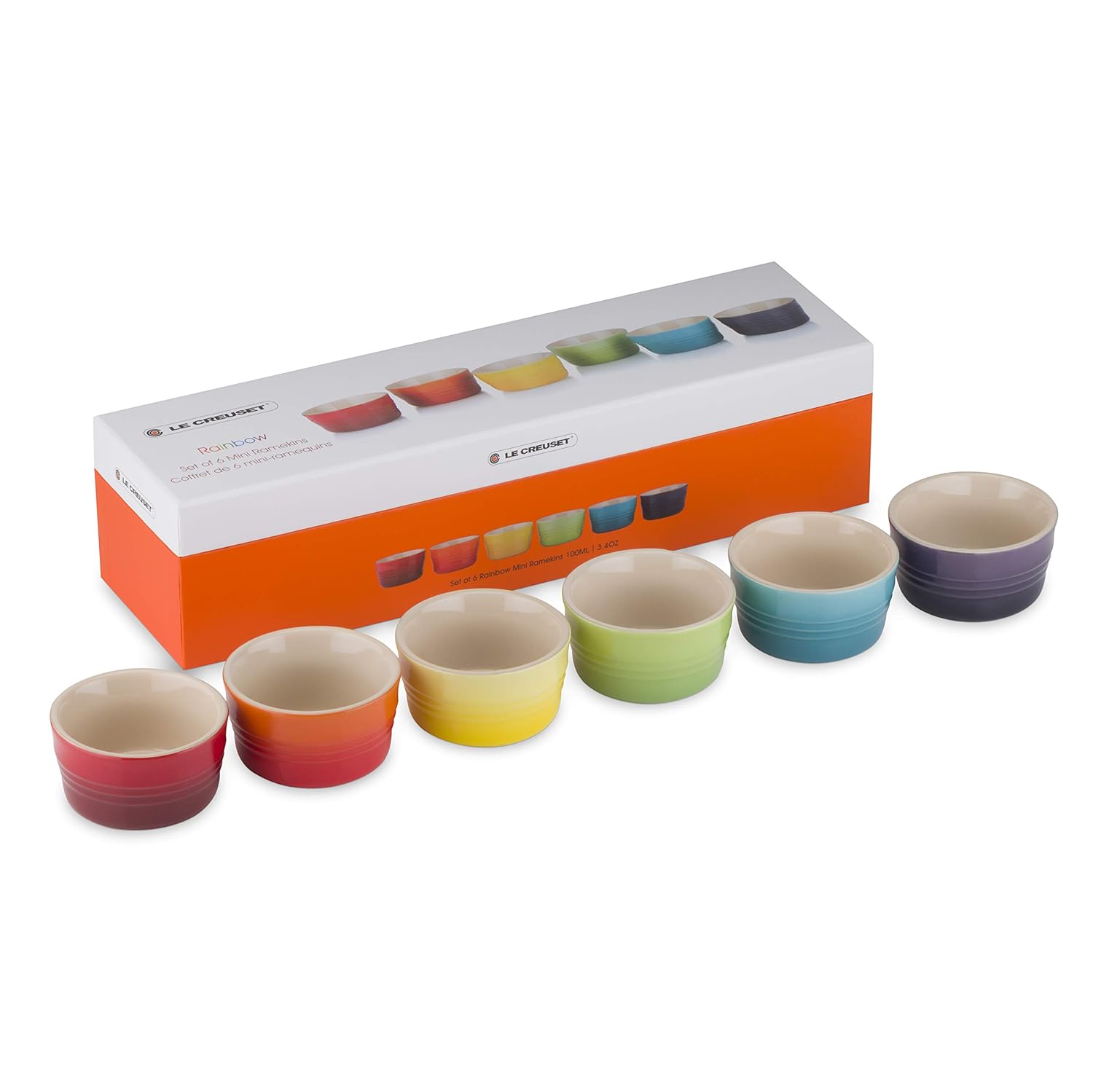 Buy Le Creuset Rainbow Mini Ramekin Set of 6 Online at Low Prices in