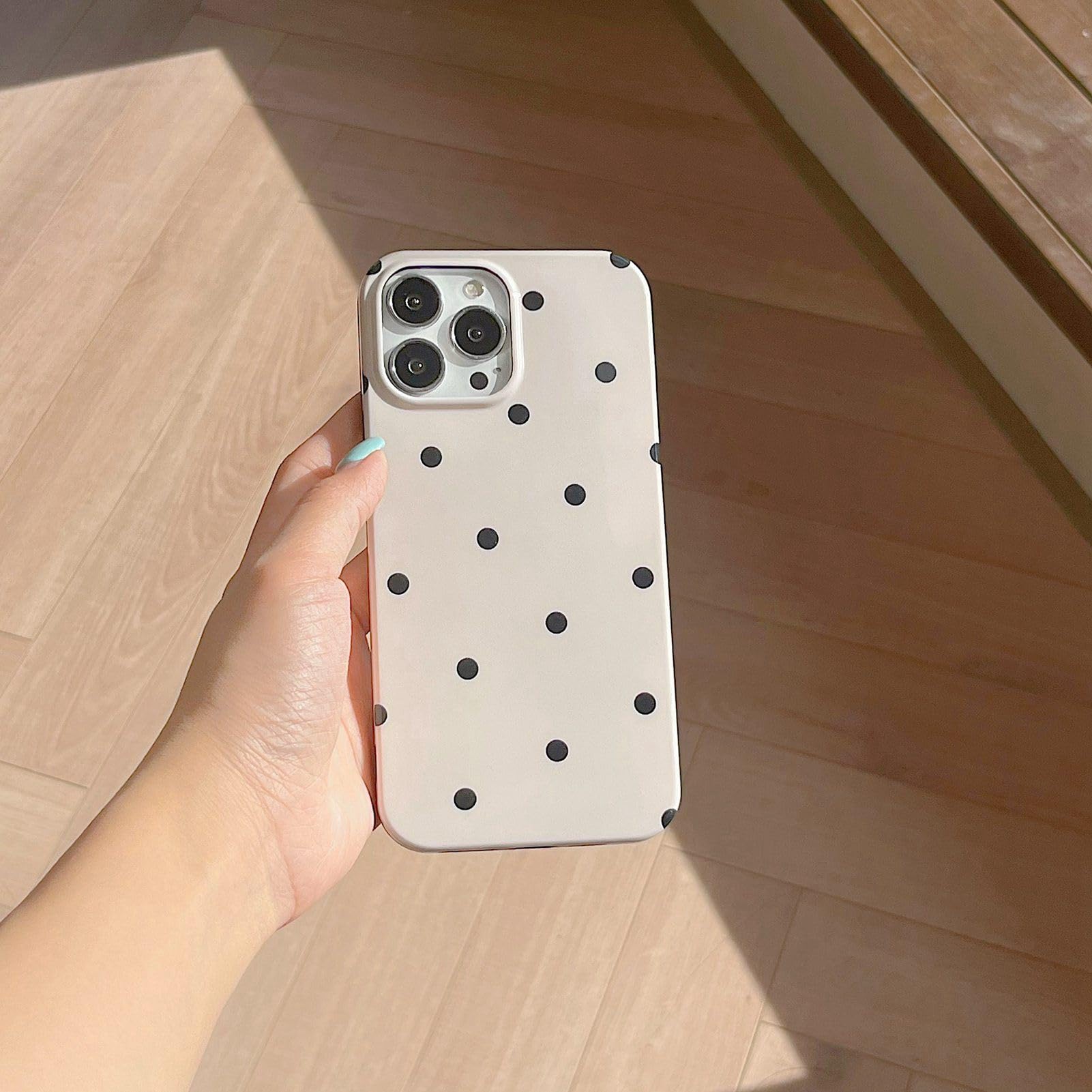 Amazon.com: Retro Black Polka Dots Cute Phone Case