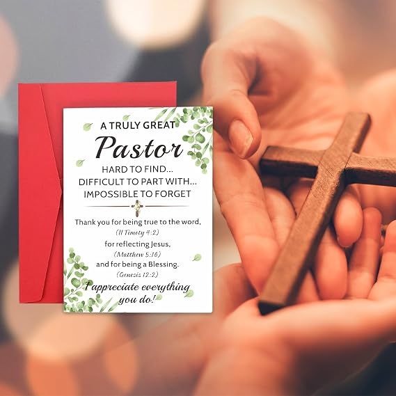 Pastor Appreciation Gifts for Men Easter Basket Stuffers for Adults Pastor Appreciation Cards from Kids Priest Church Anniversary Day Gifts Catholic Priest Gift for Minister Ordained Baptism Gift