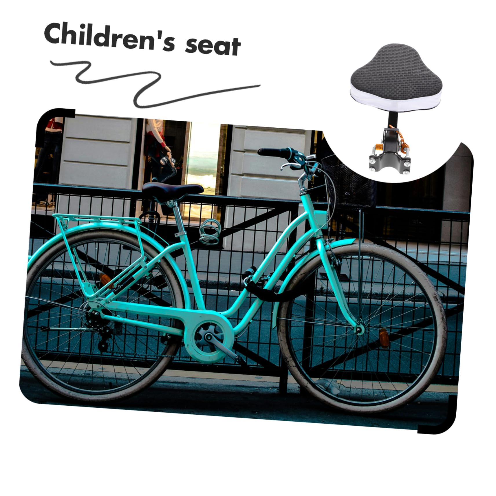 TOYANDONA Asiento de Bicicleta para Niños Plegable Diseño de Liberación Rápida, Antideslizante, para Bicicletas de Montaña y Uso Familiar
