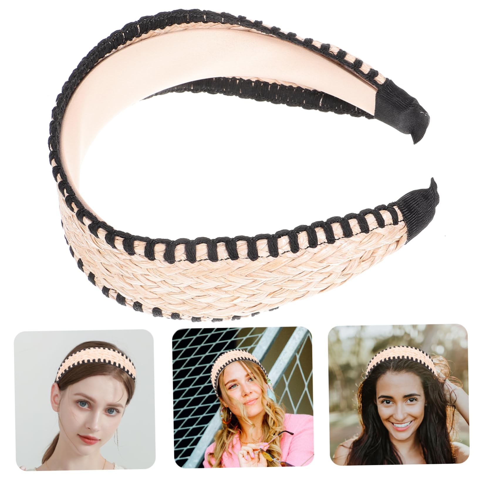 FRCOLOR 3 Set Di Accessori Per Donne E Ragazze Fasce Annodate Fasce Intrecciate Accessori Per Ricci Alla Moda 2 Pezzi * 3