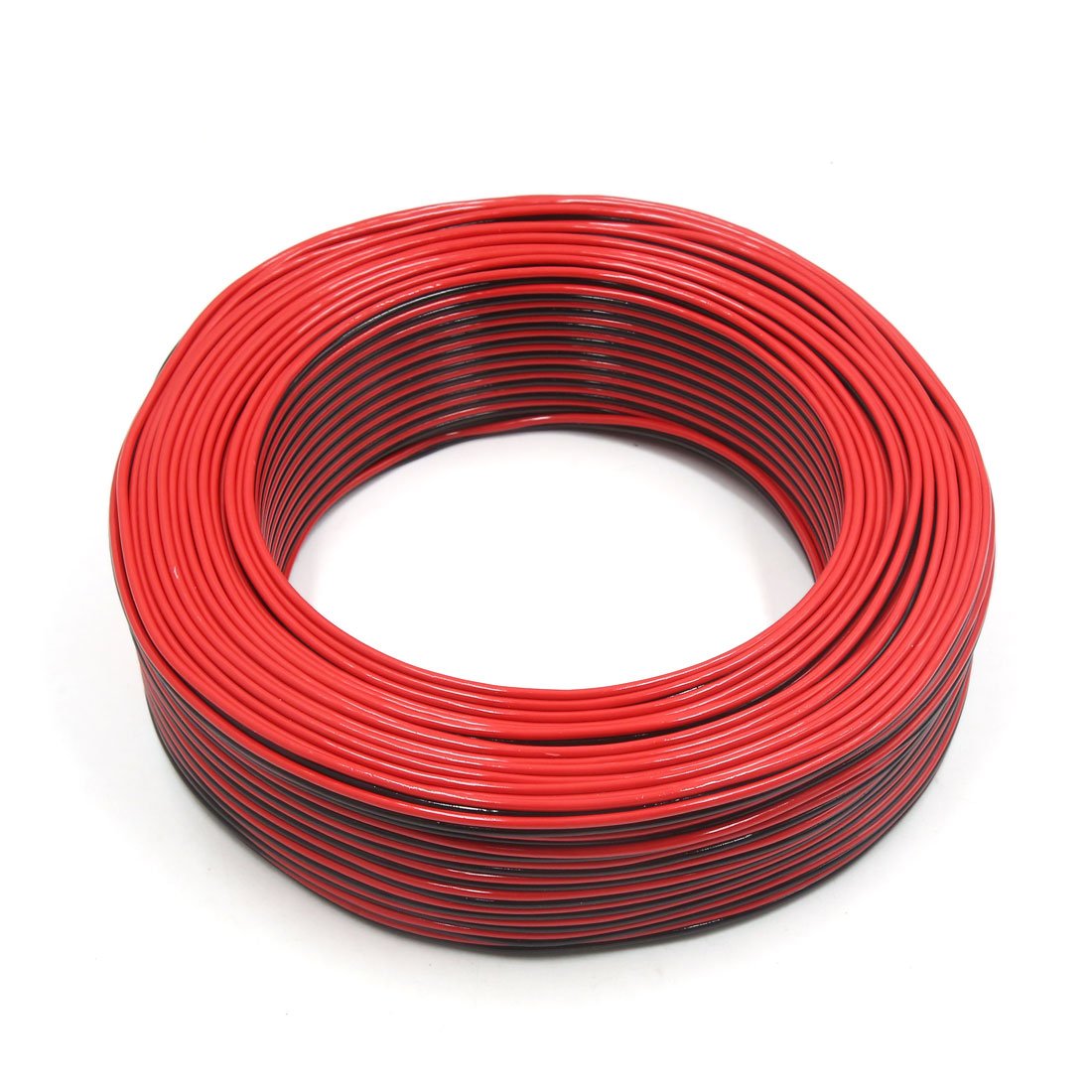 Ruilogod 0.5mm2 x 100M Noir Rouge Corne Fil haut-parleur Câble pour Auto Car Audio