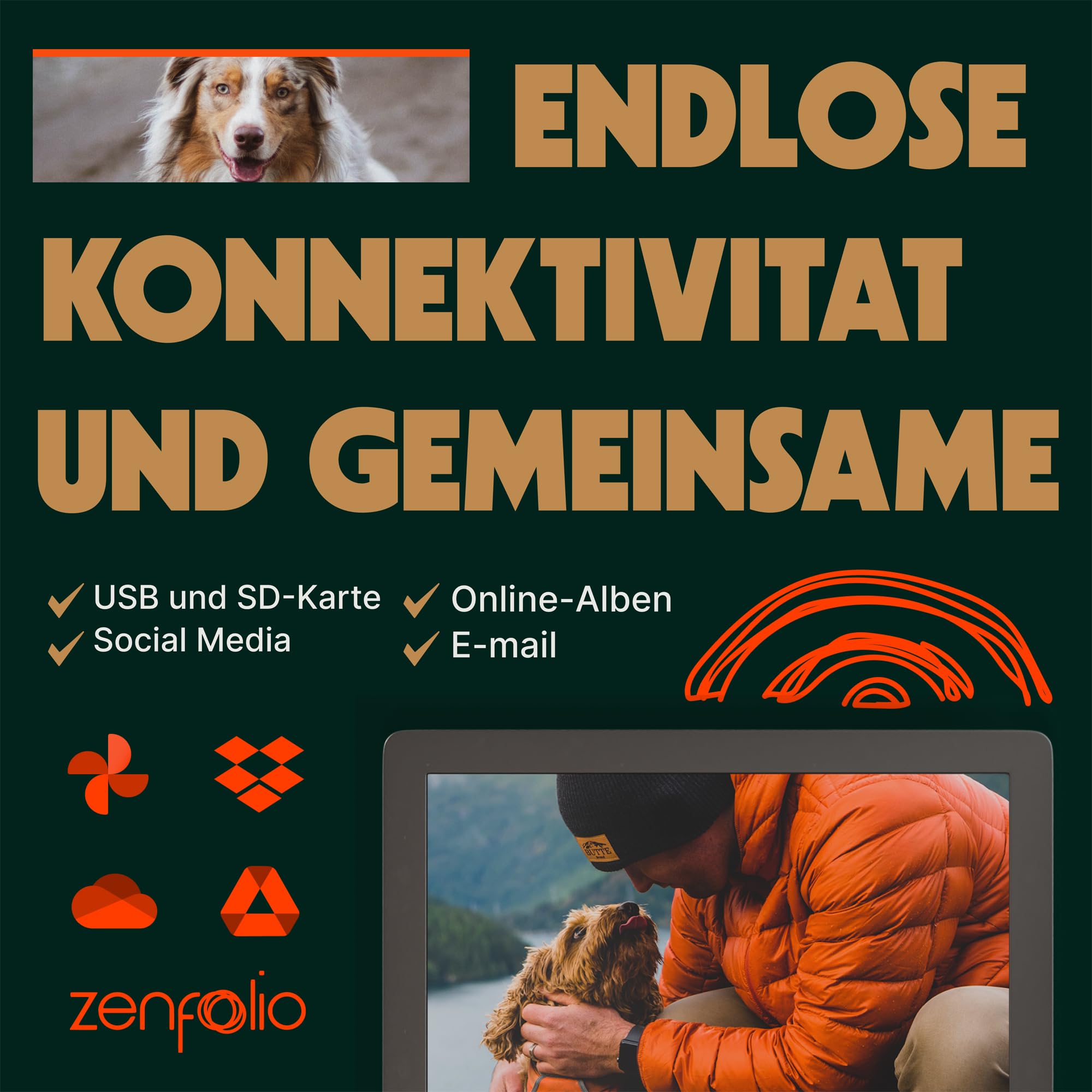 Pix Star - Digitaler Bilderrahmen 15 Zoll mit Bewegungsmelder - Elektronisches Smart Foto/Video-Album - Großes Format mit WiFi, USB, SD Karte - Mattes, Anti-Reflex Dispaly in 4/3-2 Jahre Garantie
