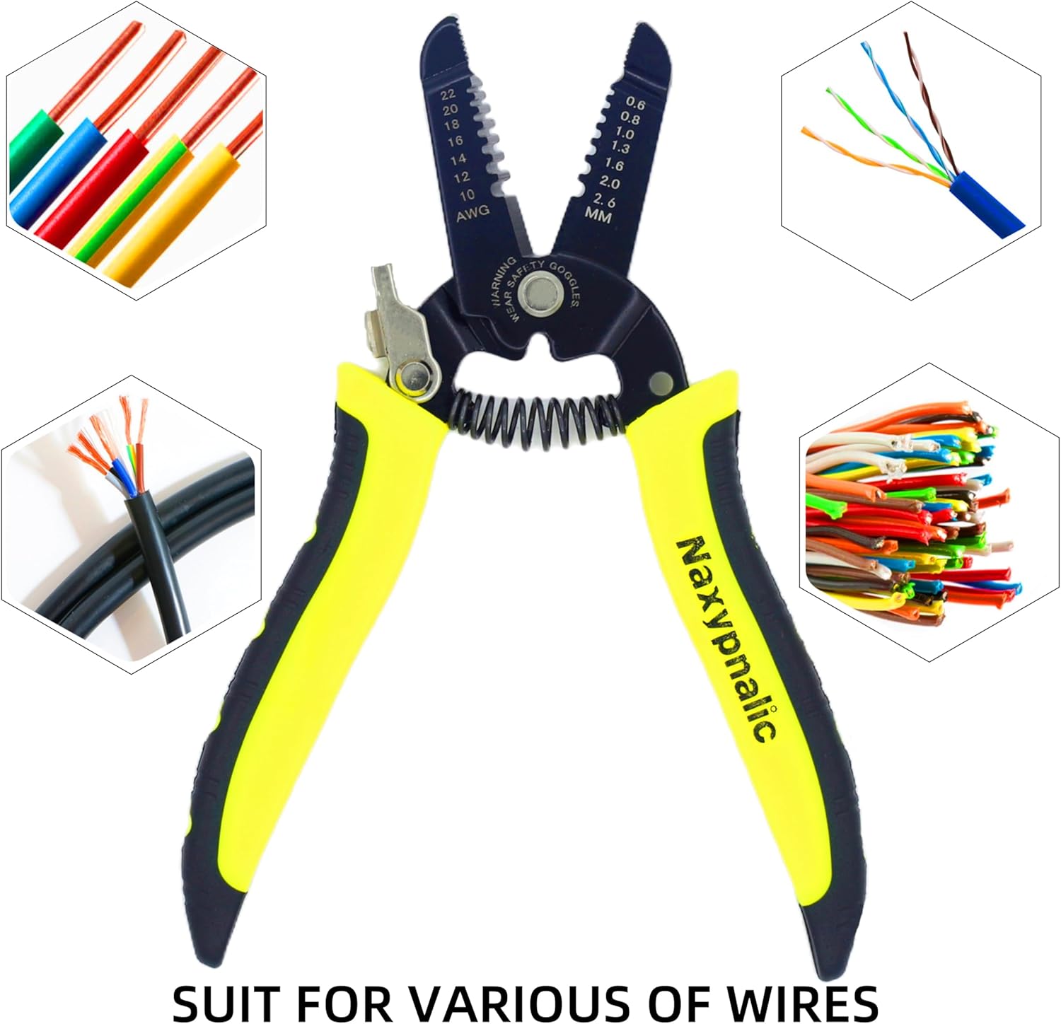 Wire Stripper Tool 10-22 AWG, Micro Wire Strippers, Insulated Wire Pliers, Multifunctional Wire Stripping Tool, Wire Stripers