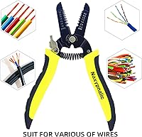 Vista 4 de Herramienta Pelacables de Alambre 10-22 AWG, Pelacables de Micro Alambre, Alicates de Alambre Aislado, Herramienta Multifuncional de Pelacables