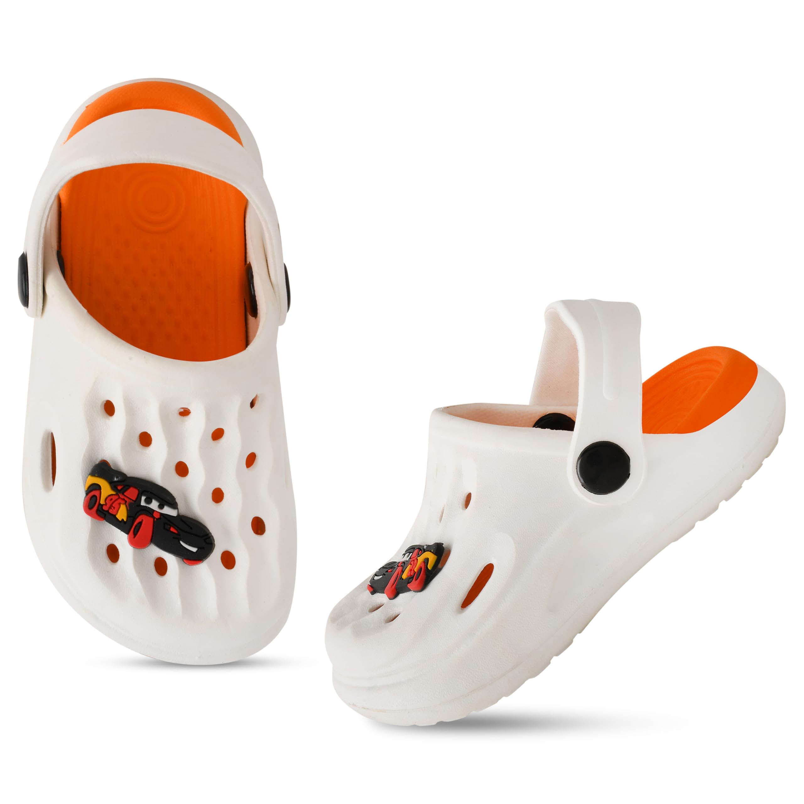 TRZ Tango Clogs for Kids (White-Orange, Numeric_8) (B0C2CFMBXK) Amazon Price History, Amazon Price Tracker