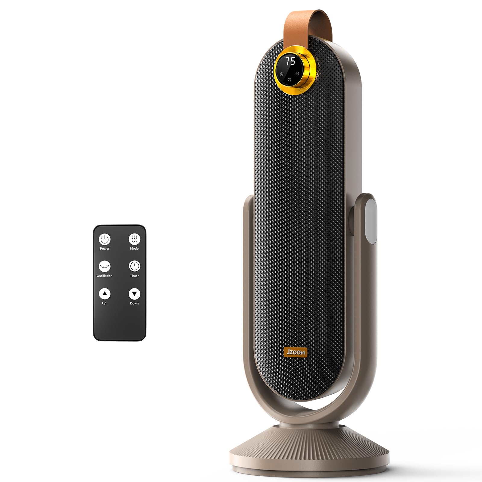 Space Heater 1500W Ceramic Tower Heater with Remote Thermostat 40 Vertical Tilt 65 Horizontal Oscillation 4 Modes 12H