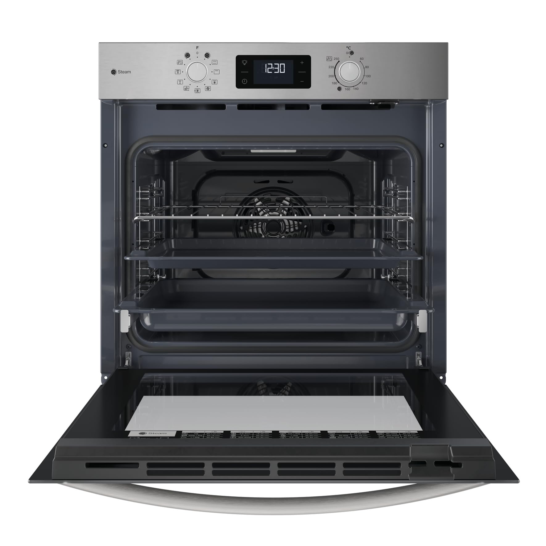 Privileg PBA2S85HU1I Einbau-Backofen Heissluft 11 Funktionen Hydrolyse Dampf Schwarzglas