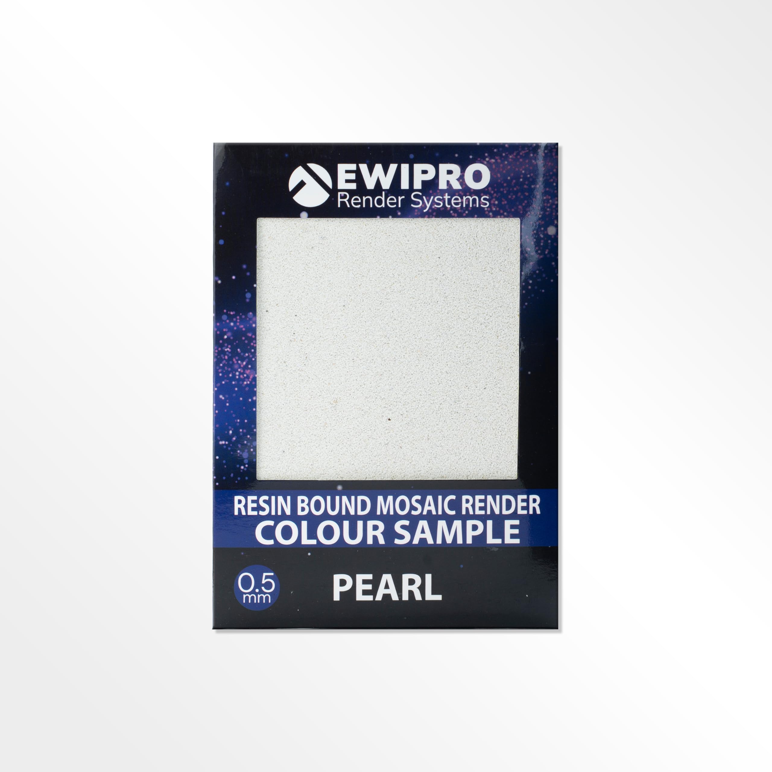 Mosaic Render Sample Sleeve 0.5mm Grain Size, 12 Colours, EWI-051 Render, Textured Surface (Pearl)