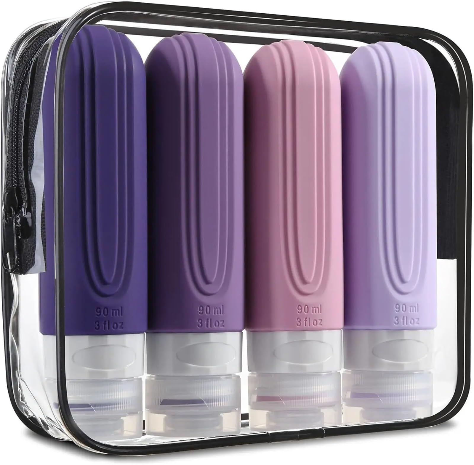 JFNKLFG Travel Bottles For Toiletries BPA Free Leak Proof Squeezable Size Containers Accessories Essentials for Travel
