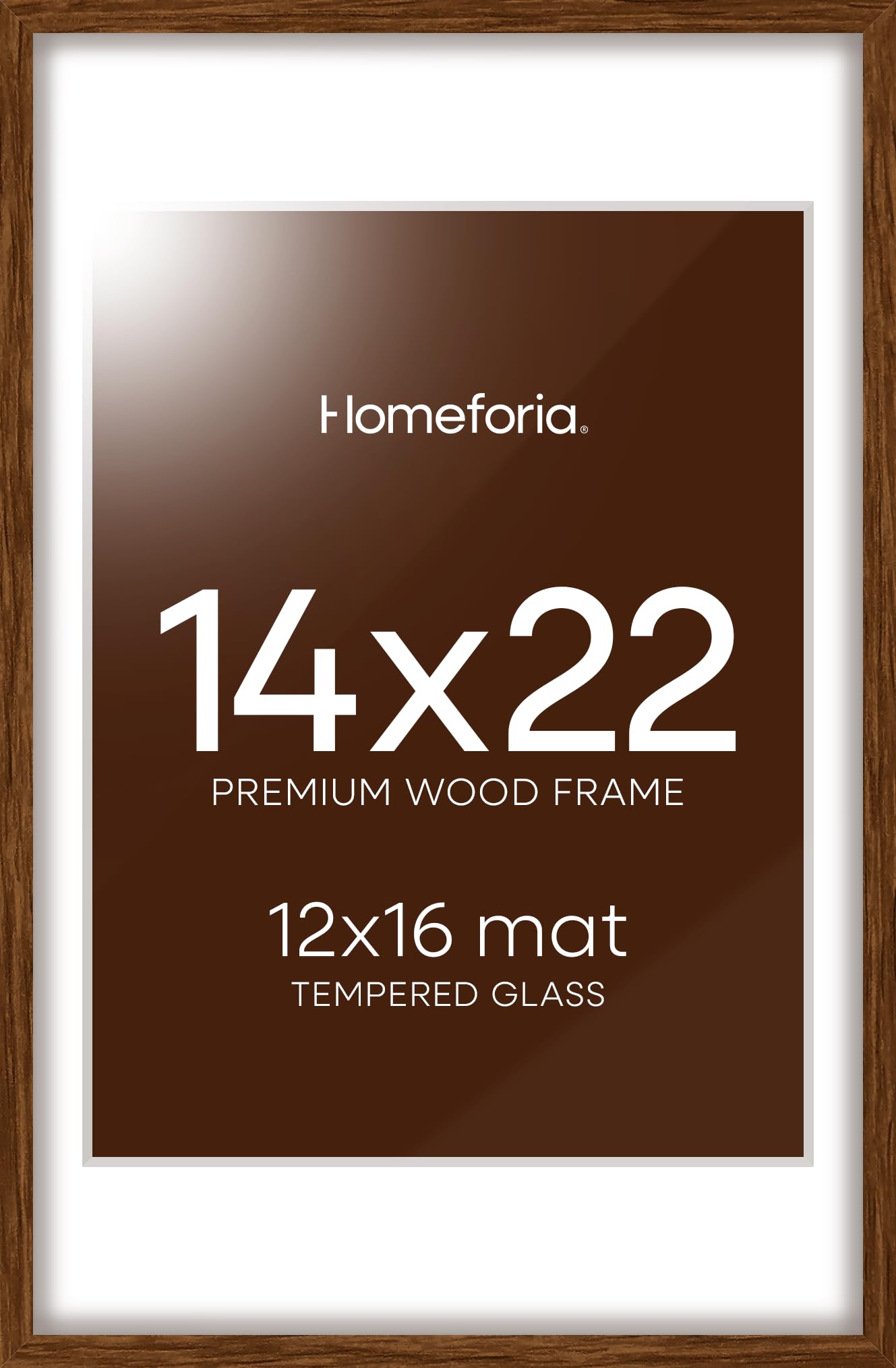 Homeforia 14x22 Walnut Frame