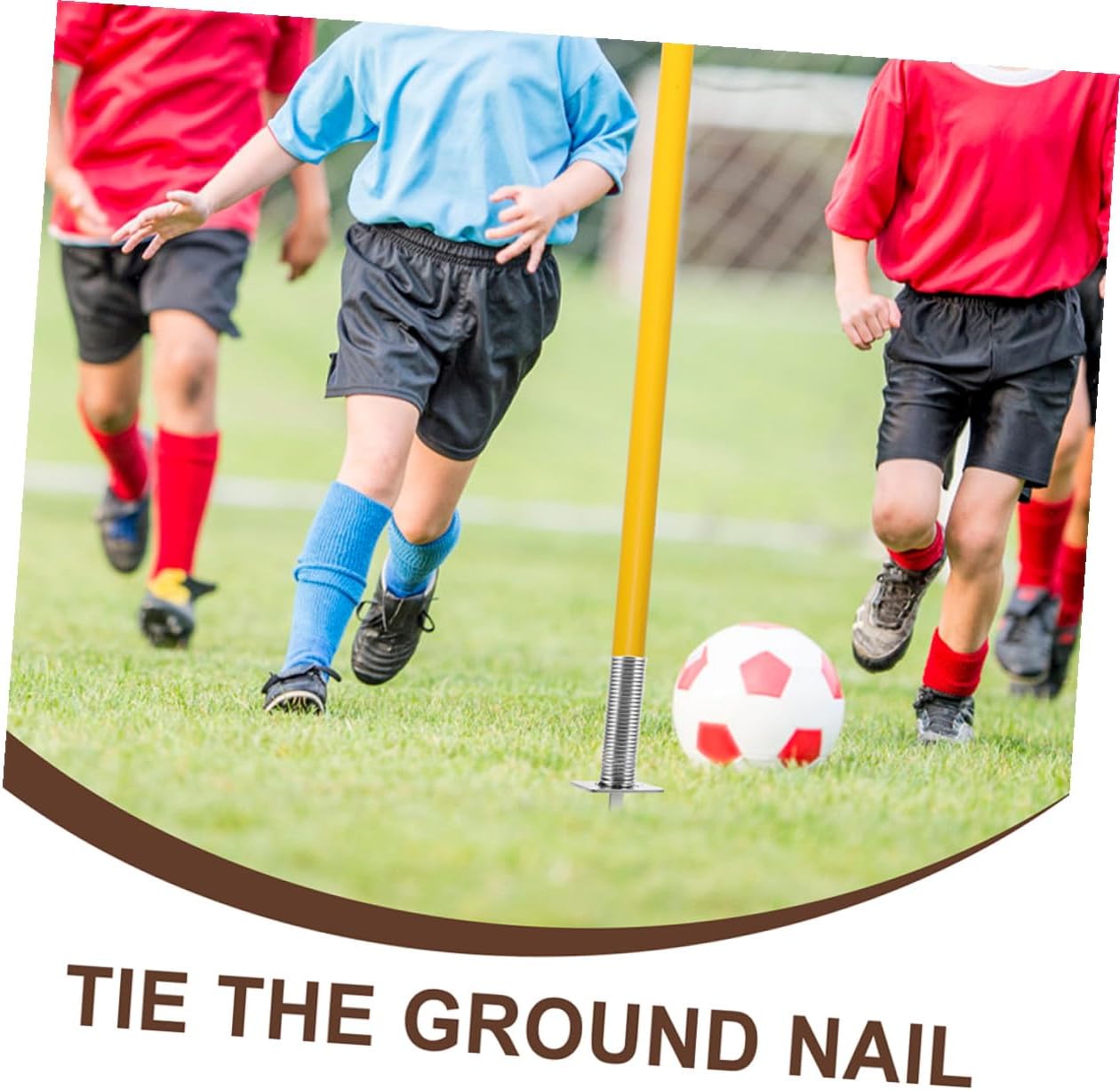 Toyvian 4Pcs Spring-loaded Football Flagpole Holders with Ground Stakes for Soccer Training Stable Corner Flag Spring Bases for Enhanced Stability and Easy Transport