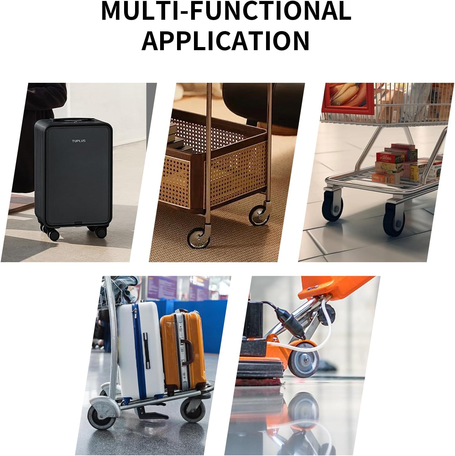 Suitcase Wheels Replacement Luggage Travel Wheel Double Accessories Universal Rubber Swivel Trolley Casters Bearings Repair Tools Set Rotating Flexible Quietness (68mm x 24mm) image 5