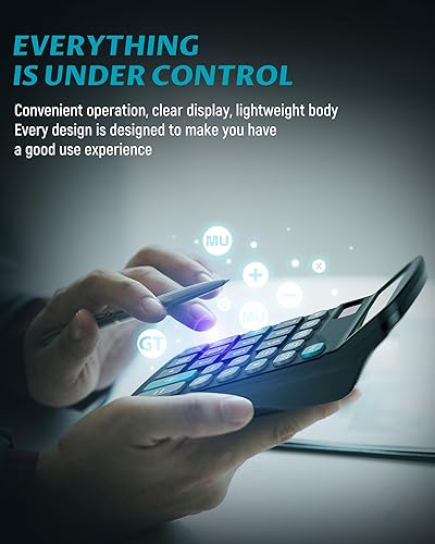 Miniatura 3 de Lichamp Calculadoras de escritorio con botones grandes y pantalla grande, calculadora de escritorio de oficina básica de 12 dígitos con energía