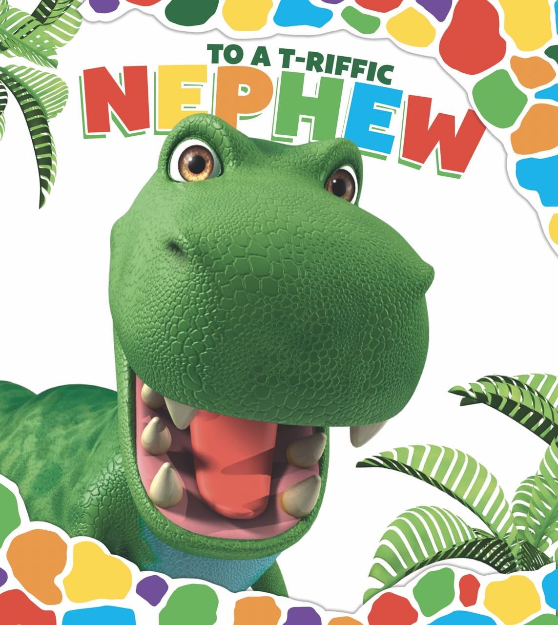 Dinosaur Roar Nephew Birthday Card – Fun Kids Greeting Card for Dinosaur Fans – Perfect for Young Nephews on Their Special Day