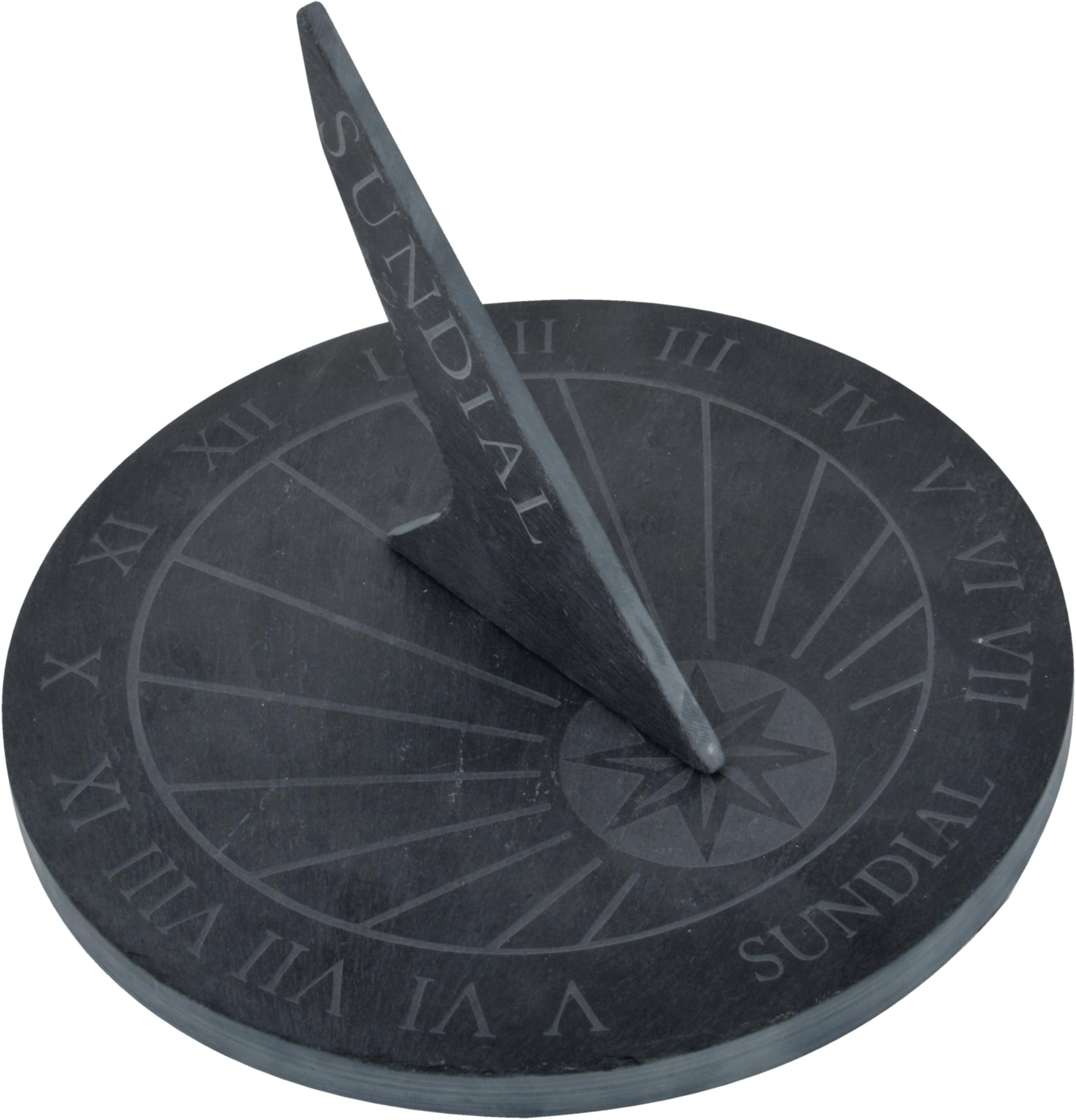Thorness Large round slate sundial - 25cm Diameter