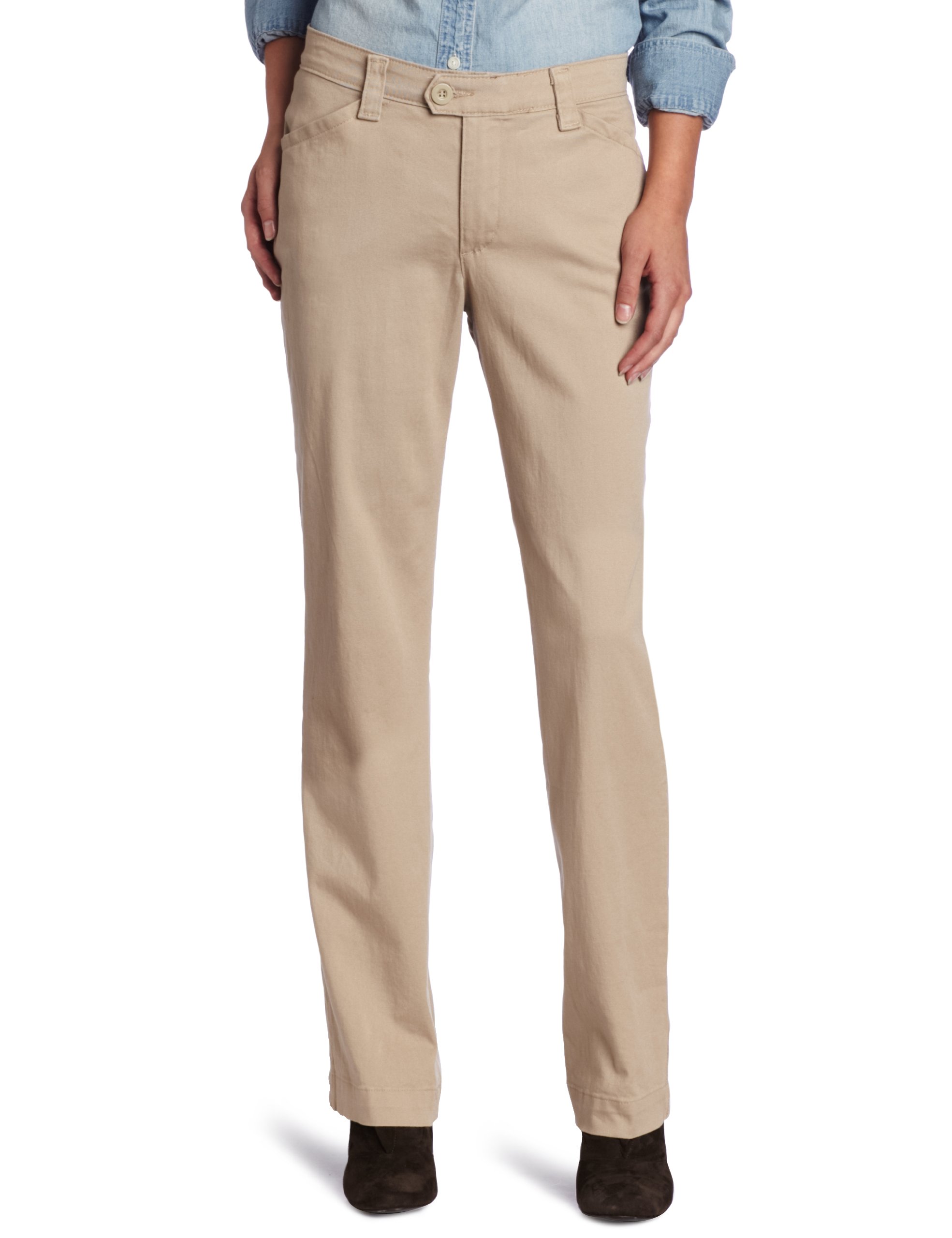 Lee Womens Petite Comfort Fit Collins Straight Leg Pant