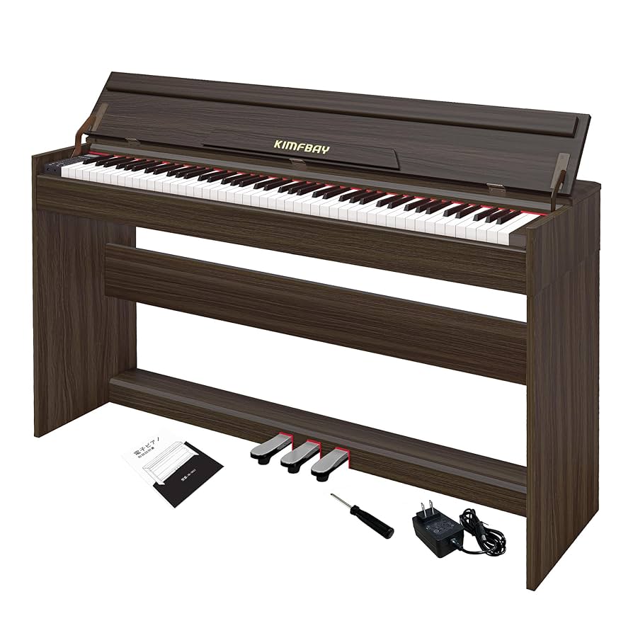 Amazon | KIMFBAY 電子ピアノ 88鍵盤 木製 電子ピアノ アップ