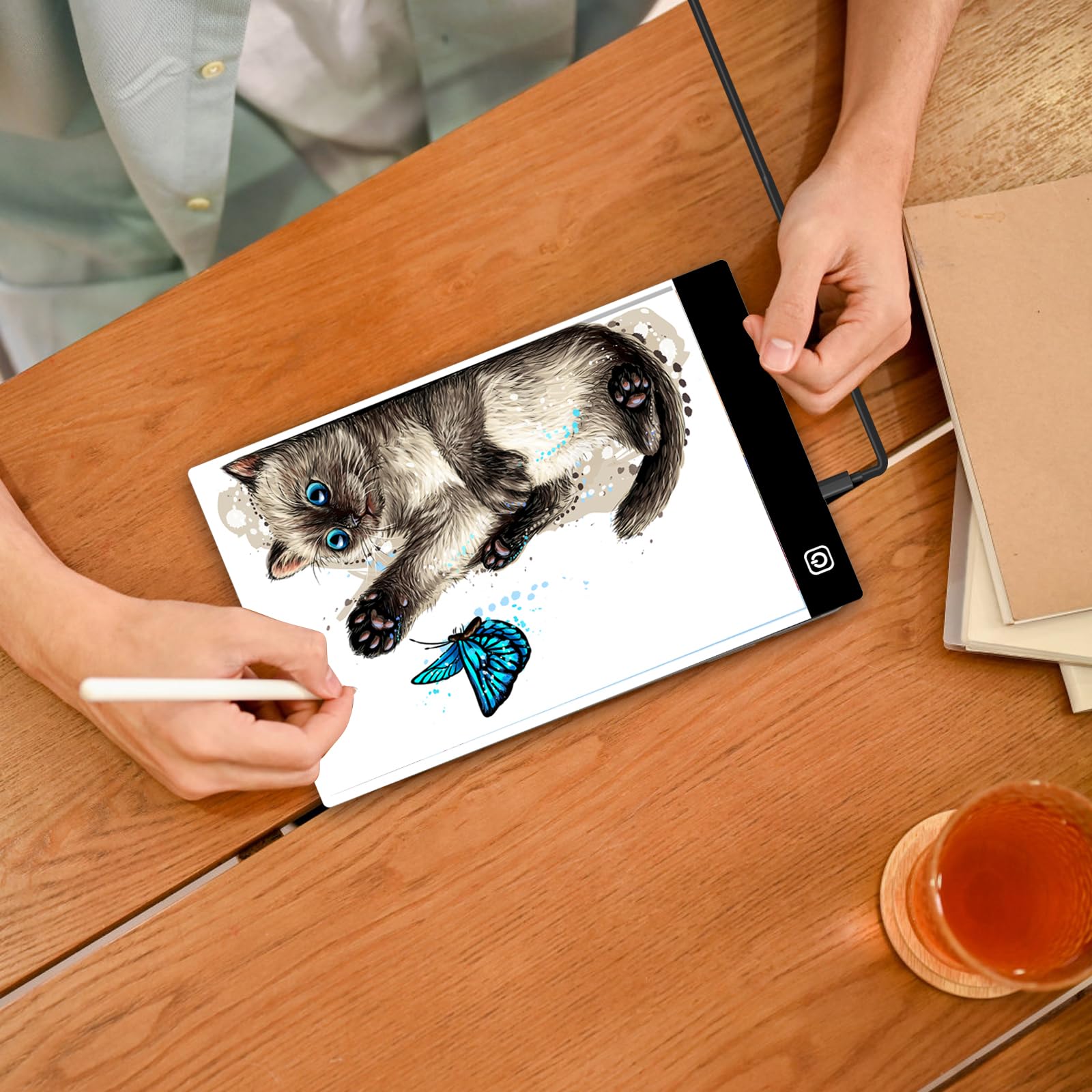 Joyan Mesa de Luz para Dibujo A4 Mesa de Luz para Calcar 3 Niveles de Brillo Mesa Luz Dibujo Calcar Dibujos Proyector Pantalla De Luz para Dibujar Pizarra Luz Led Diamond Painting Accesorios