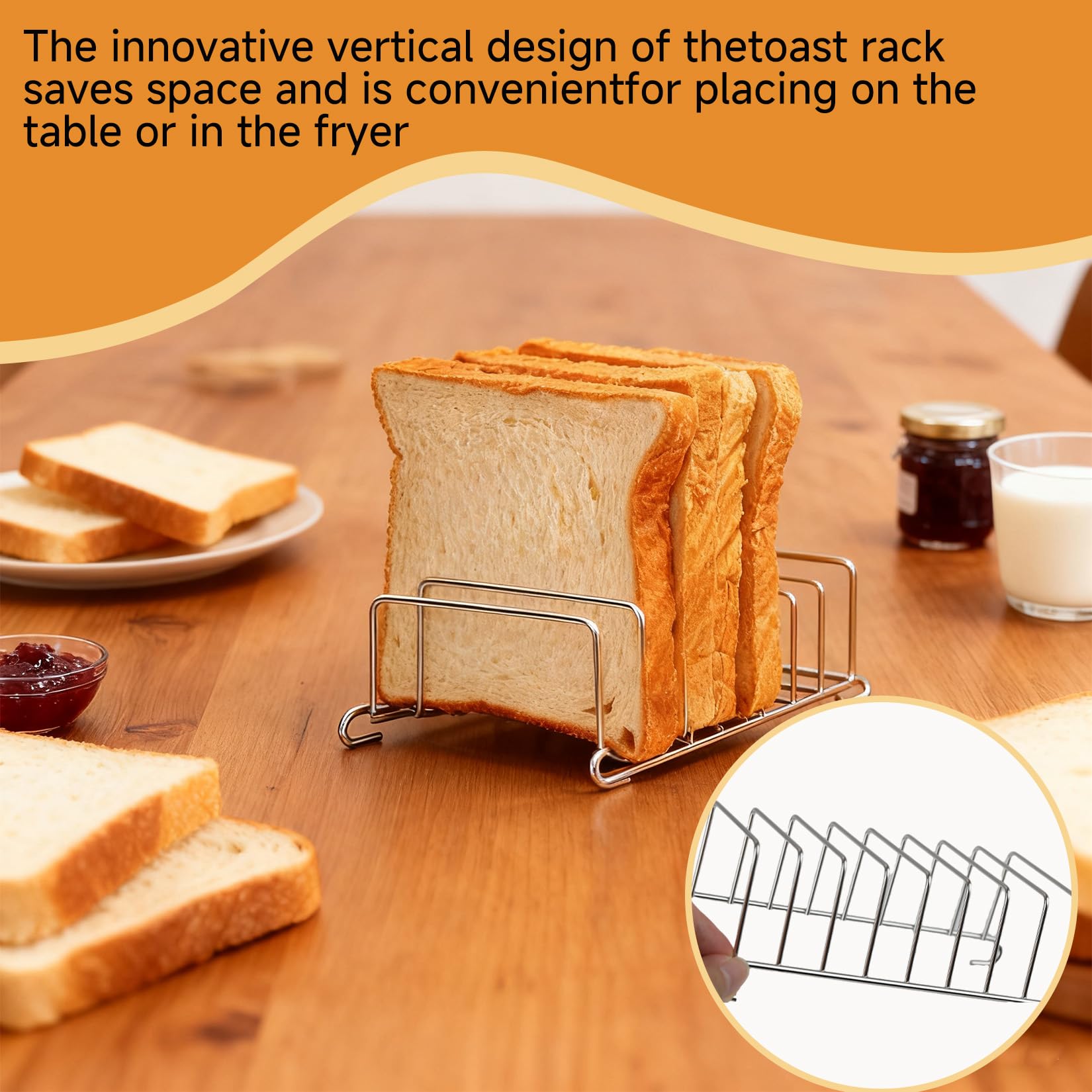 ZenHuaXinTon Lot De 2 Porte-toasts En Acier Inoxydable Pour