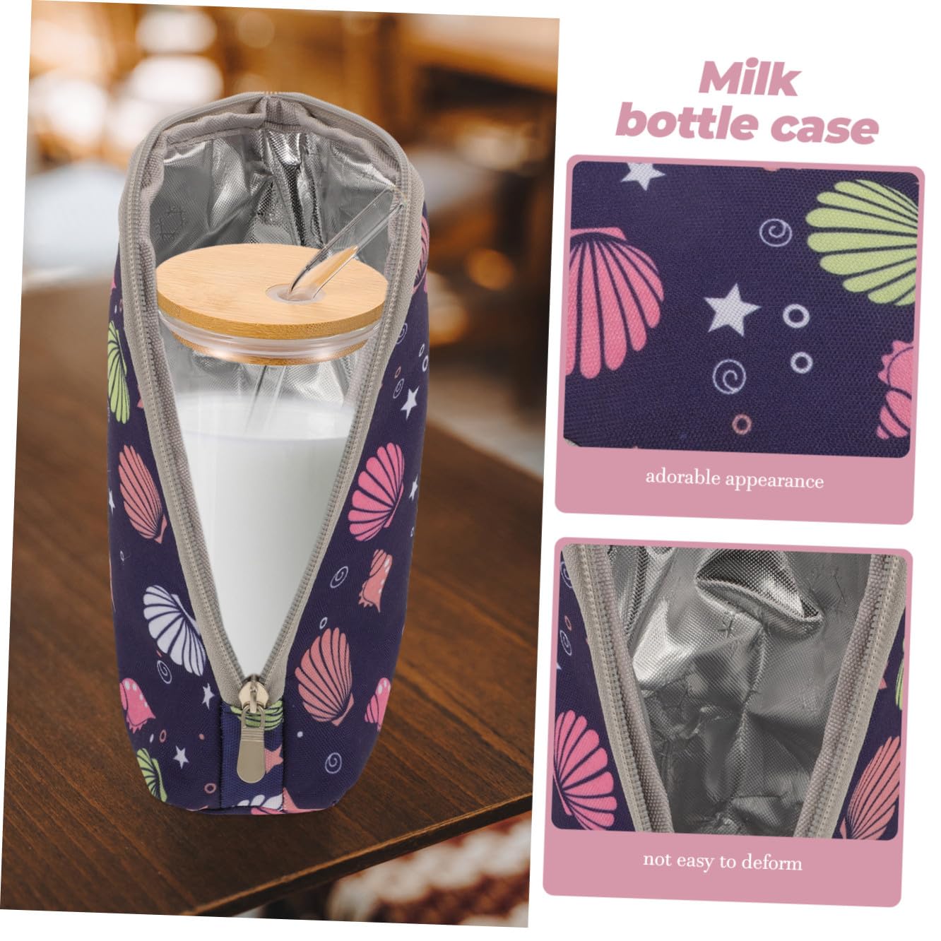 ibasenice 4pezzi Borsa Termica Per Biberon Portatile Sacchetto Isolante Per Latte Adatta Per Viaggi Con Bottiglie Alimentari Design Carino e Materiale Resistente Oxford