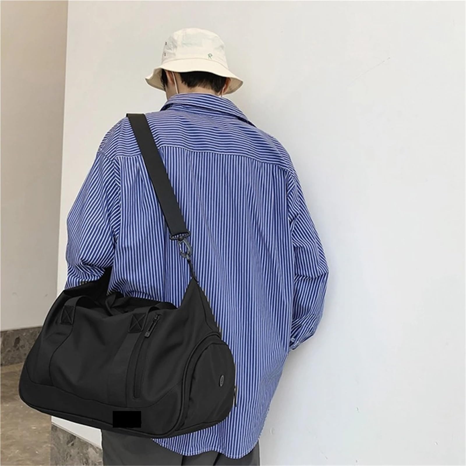 borsone palestra uomo 1 borsa da palestra con scomparto for scarpe | Borsone da viaggio elegante Borsone leggero for donne e uomini, palestra sportiva(Black)