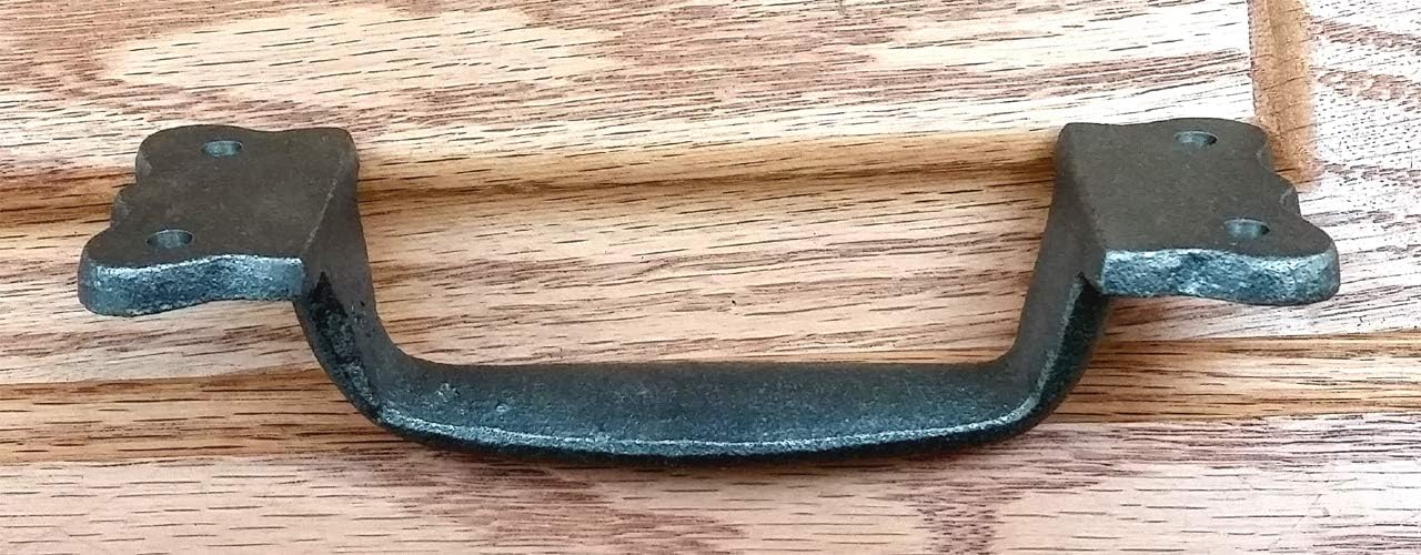 Wild West Hardware Barn Door Handle, Yesteryear Nostalgic Style Door Pull - Raw Iron (Two Pack)