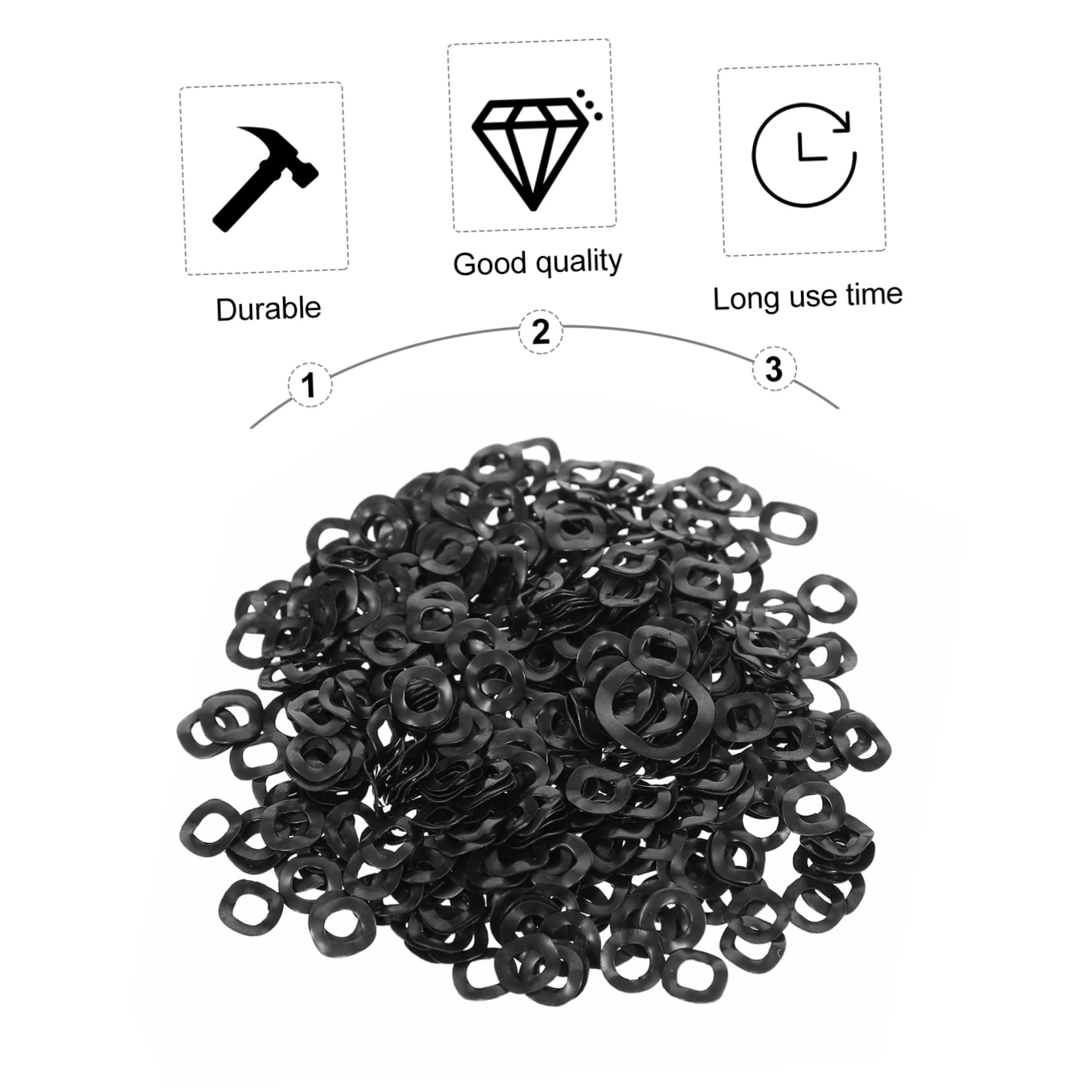 CIYODO Spring Washers 500pcs Compression Type Spring Steel Machine Washer Sealing Gasket Home Automotive Use