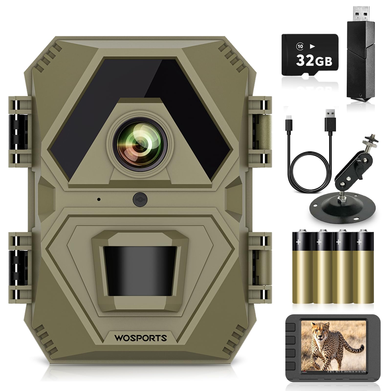 Amazon.com: WOSPORTS Mini Trail Camera 1440P 36MP,Game Camera with