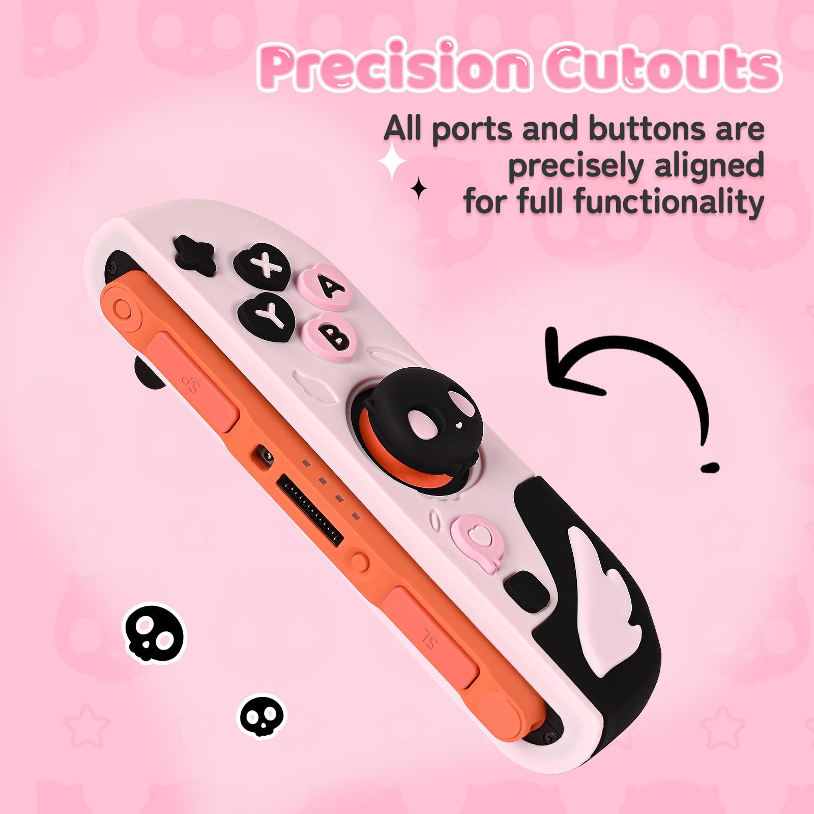 GeekShare Funda protectora de silicona compatible con Switch 2, resistente a los arañazos Switch 2, funda protectora de silicona suave para joystick con 2 tapas de agarre para pulgar, diseño de