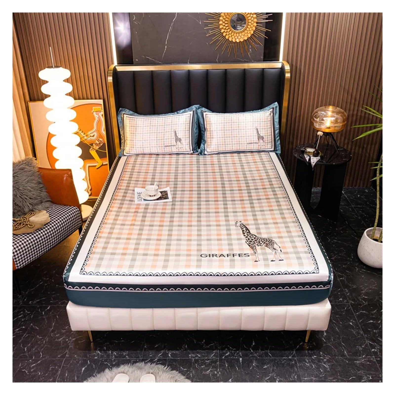 Drap de lit en soie glacée drap-housse rafraîchissant en satin lit double Queen 150x200x30cm