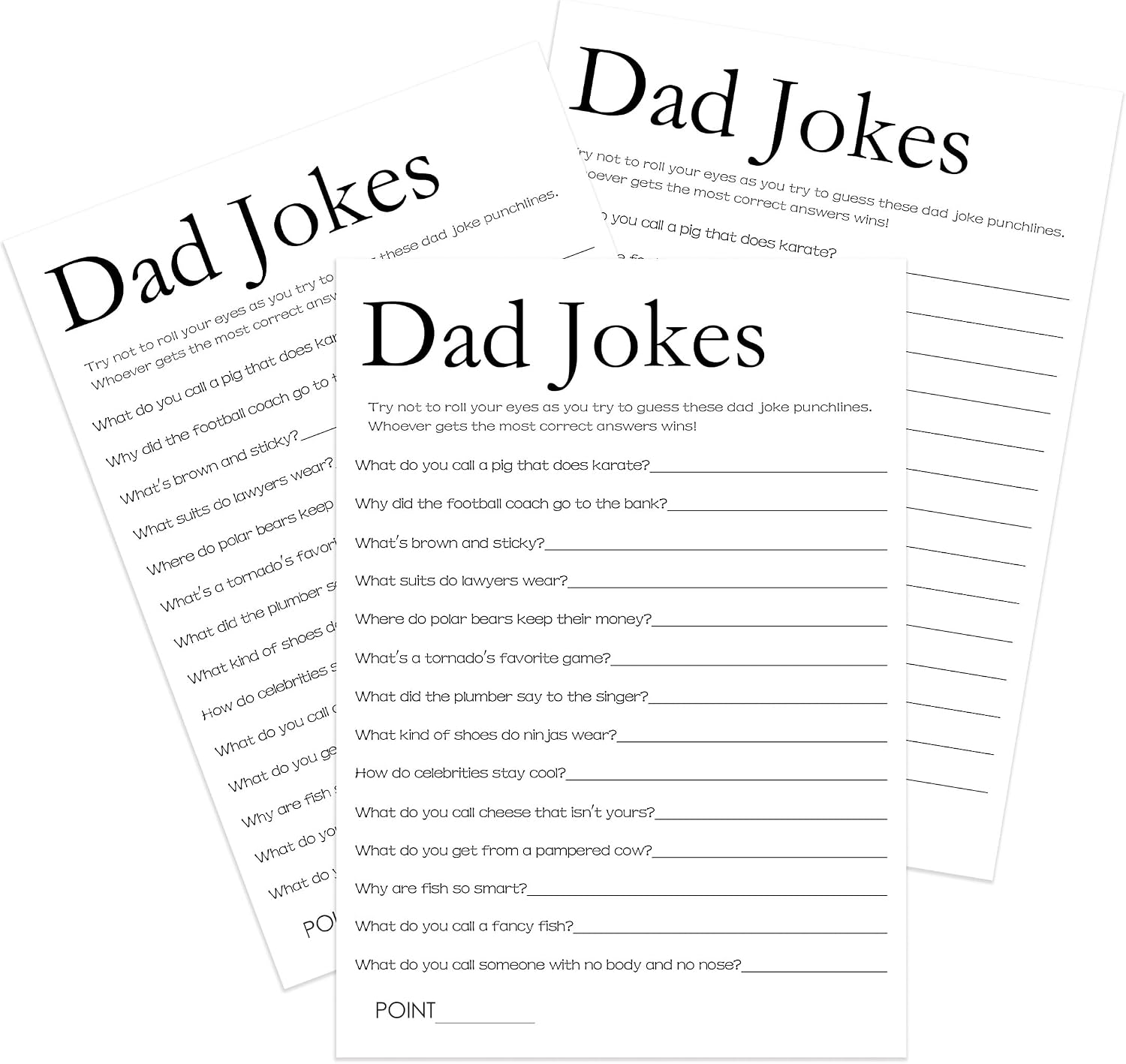 Amazon.com: Minimalist Dad Jokes Game, Funny Dad Jokes and Riddles ...