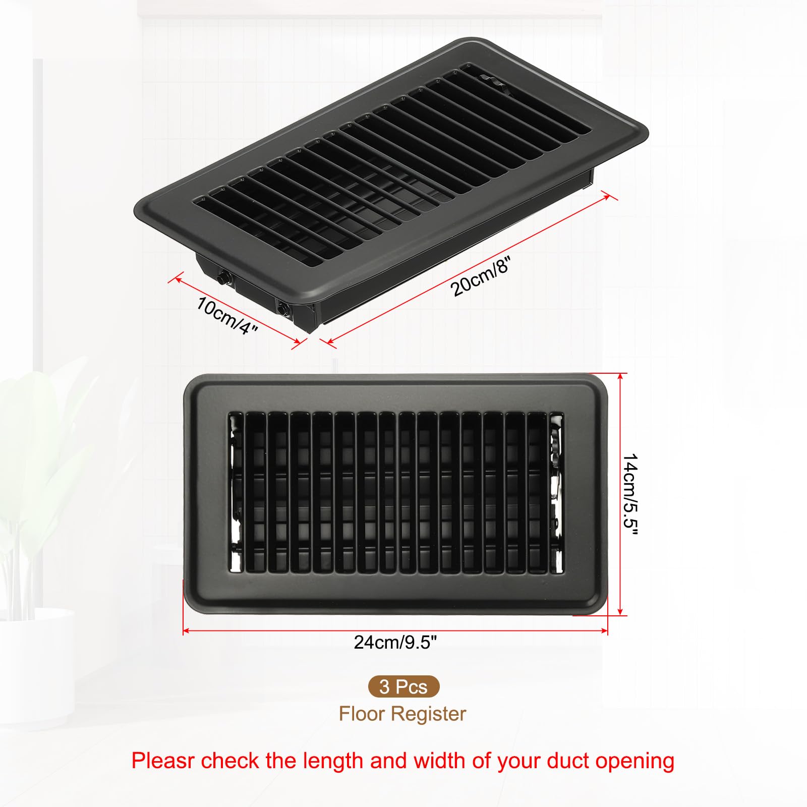 PATIKIL 8 x 4 Inch Floor Register - Image 2