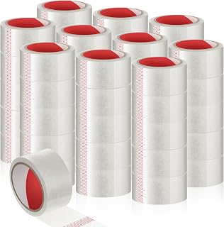 Clear Packing Tape 50 Rolls Heavy Duty Packing Tape Strong Thicker Clear Shipping Tape for Packaging Sealing Moving, 1.88 inches Wide 65 Yards Per Roll Total 3250 Yards