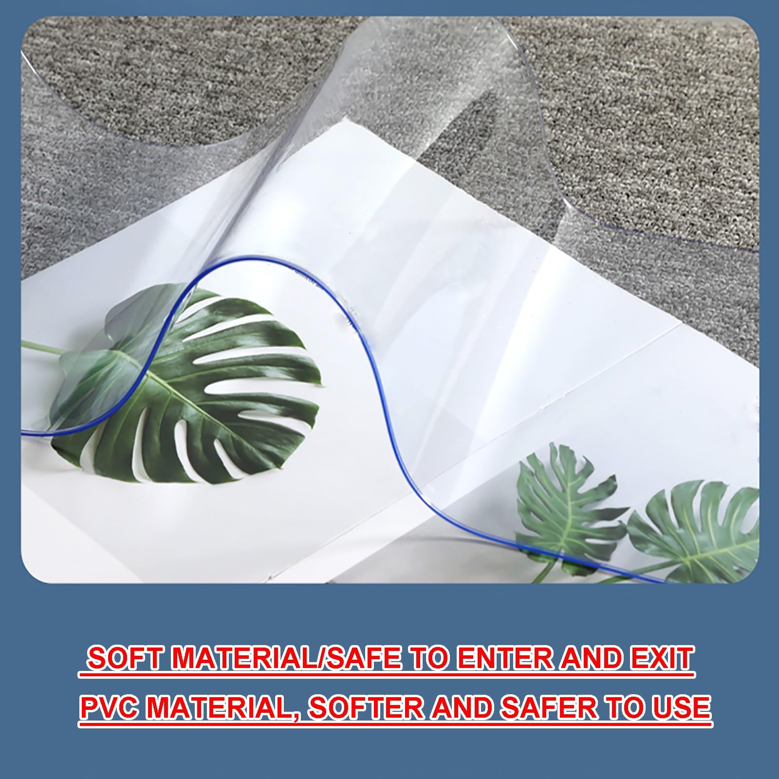 Przezroczysta kurtyna w paski z PVC do zamrażarek, chłodni i magazynów - Plastikowe paski na drzwi wodoodporne, pyłoszczelne i odporne na ciepło (195 x 210 cm/76,77 x 82,68 pol