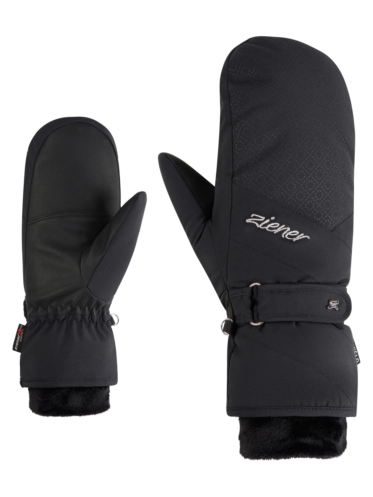 Ziener Damen KENDRIA-Z Ski-Fäustling/Wintersport | wasserdicht, Primaloft, warm, Black, 7,5