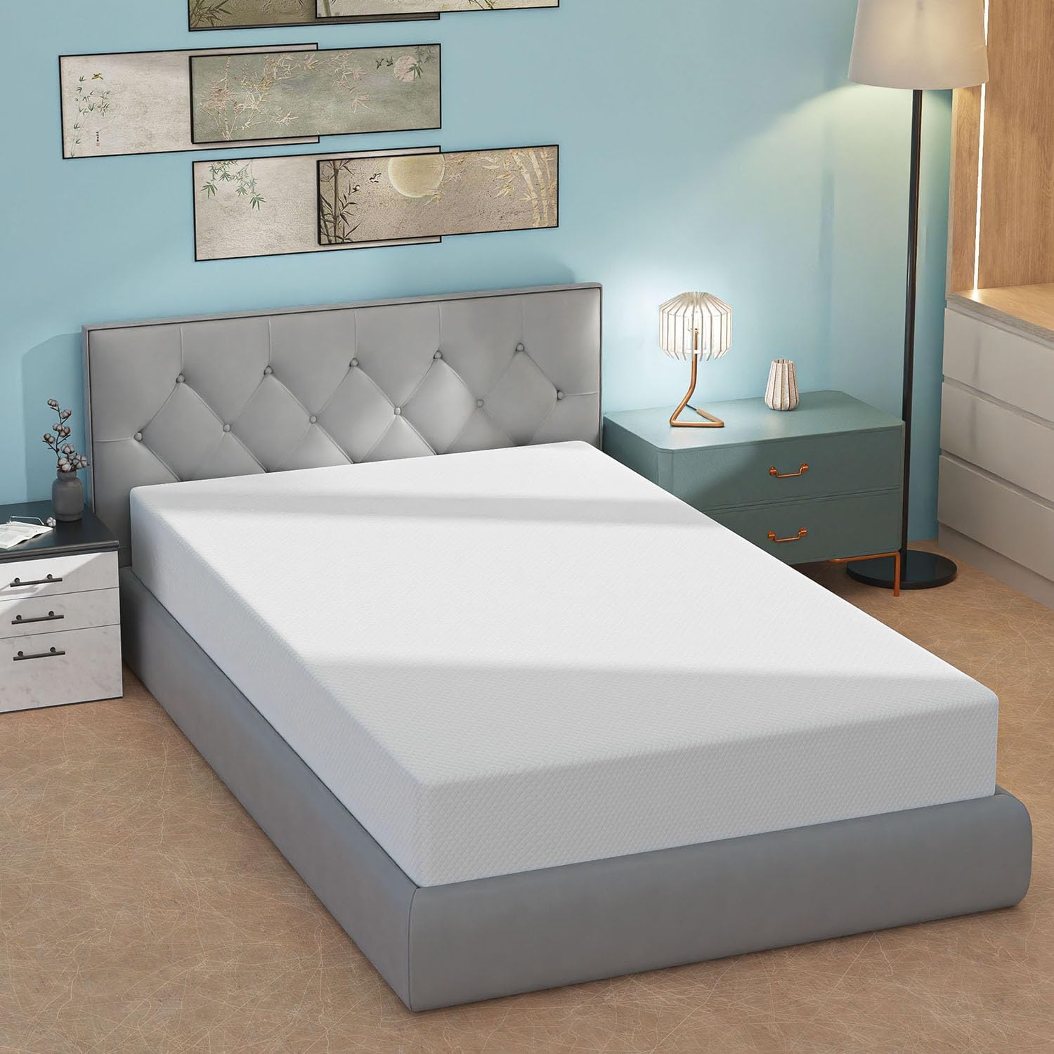 8 Inch Twin Mattress Memory Foam Mattress Medium Firm Gel Mattress Bed